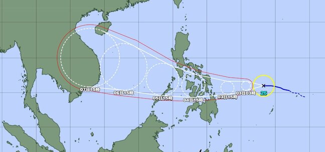 １１月に発生した台風２５号　１時間に約２０キロの速さで西北西へ　このあとどこへ？|TBS NEWS DIG