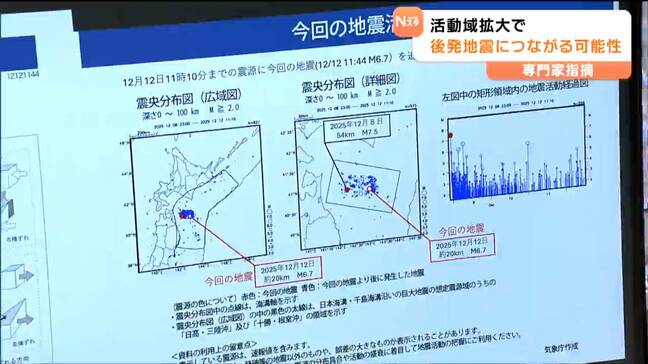 専門家は 12日の地震は8日の余震か 地震活動域広がることで「後発地震につながるおそれあり」|TBS NEWS DIG