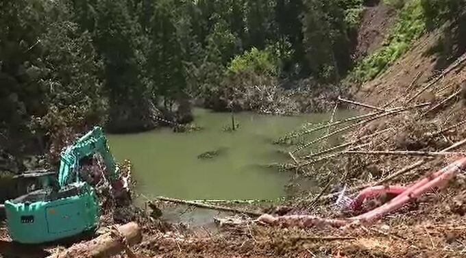 土砂ダムの解消進まず住民は不満も 梅雨時の土砂ダム決壊防止へ仮設水路設置急ぐ 　|　石川県のニュース｜MRO北陸放送