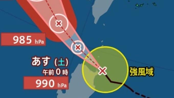 【台風情報】「台風12号（ノウル）」最大瞬間風速45 m/s予想　今後の進路は？8月3日（月）にかけて雨・風シミュレーション＆全国各都市の天気予報【気象庁24日午後0時45分更新】|TBS NEWS DIG