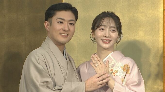 【 中村橋之助 ♥ 元乃木坂46・能條愛未 】　婚約会見　プロポーズ裏エピソード明かす　母・三田寛子「失敗しても大丈夫」フォローに苦笑い|TBS NEWS DIG