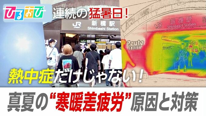 それ、真夏の“寒暖差疲労”かも！？ 頭痛・めまい・けん怠感…温度変化7℃以上で不調増　医師が教える対策は【ひるおび】|TBS NEWS DIG