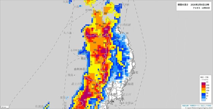 【大雪情報】東北地方　平年の積雪を上回っている所があり北部では平年の２倍以上に　９日にかけて更に積雪が増える見込み【雪と雨のシミュレーション】|TBS NEWS DIG
