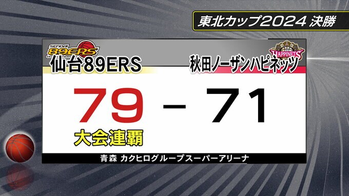 仙台89ERS　東北カップ決勝戦で秋田に勝利し2連覇　|TBS NEWS DIG