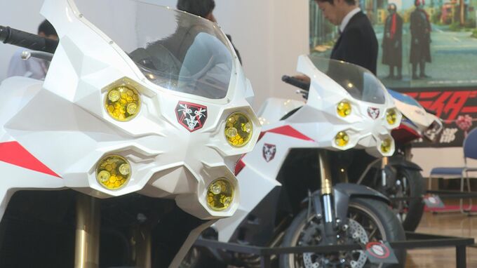 傷や汚れがリアルで貴重…映画「シン・仮面ライダー」映画撮影に使われた“サイクロン号”4台そろって展示　山口・宇部|TBS NEWS DIG