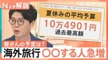 夏休み予算 初の10万円超も…「増やす人」「減らす人」二極化、国内旅行は予算アップ 海外旅行はダウンの理由【Nスタ解説】|TBS NEWS DIG