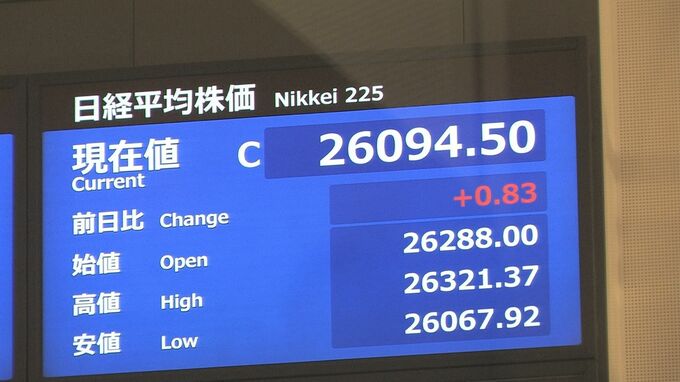 東証今年最後の取引　終値は2万6094円　4年ぶり前年下回る