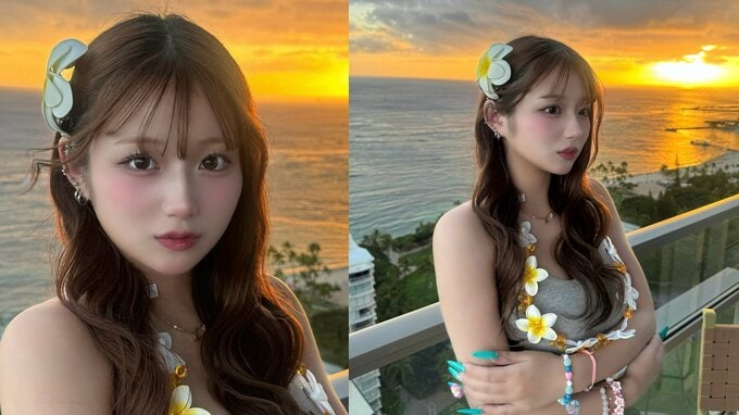 【 辻希美・長女 】希空　ハワイ滞在の最新ショット公開「夕日が綺麗すぎて」　プルメリア飾った夕景ショットやハワイのスタバ＆スイーツ満喫|TBS NEWS DIG