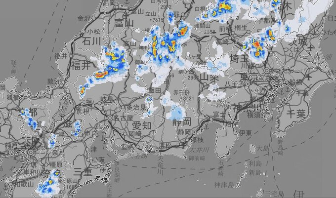 【東海地方】大気の状態が非常に不安定に　23日夜遅くにかけて局地的に雷を伴った『非常に激しい雨』の降る所も…竜巻などの激しい突風、落雷、降ひょうにも注意を【雨と風のシミュレーション】|TBS NEWS DIG