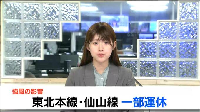 【JR在来線】東北本線・仙山線に運休　強風影響（午前6時15分時点）|TBS NEWS DIG