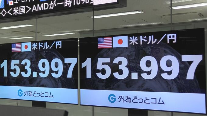【速報】急速に円高進む 一時1ドル=153円台に|TBS NEWS DIG