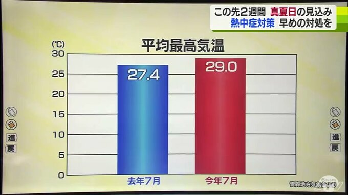 青森県７月の最高気温の平均２９℃で真夏日一歩手前　夏祭りシーズン到来！必要な熱中症対策は？|TBS NEWS DIG