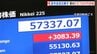 自民党圧勝うけ　日経平均株価 一時3000円超の上昇で史上初の5万7000円突破　9日午前の終値5万6663円|TBS NEWS DIG
