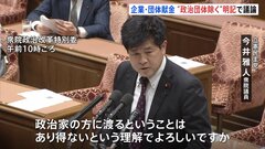 禁止対象から「政治団体を除外」に指摘相次ぐ　企業・団体献金の禁止めぐり　政治改革特別委| TBS CROSS DIG with Bloomberg