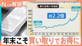 年末こそ「買い取り」でお得に!金の小売価格は1年で約1.6倍、銀は2.2倍に上昇【Nスタ解説】|TBS NEWS DIG