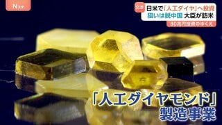 日本の対米80兆円投資 第1号案件は「人工ダイヤモンド」 背景には“圧倒的シェア握る”中国の影… 赤沢大臣きょう訪米 ラトニック商務長官と協議へ| TBS CROSS DIG with Bloomberg