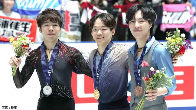 鍵山優真が全日本連覇、ミラノ五輪代表に内定！佐藤駿2位で代表確実に、三浦佳生が気迫の演技で3位 代表入りに前進|TBS NEWS DIG