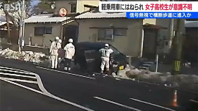 横断中の女子高校生 軽自動車にはねられ意識不明　車は信号無視か　運転手の男を現行犯逮捕　新潟市東区|TBS NEWS DIG