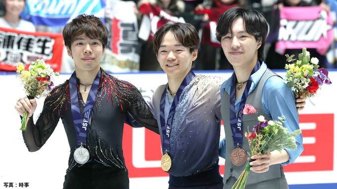 鍵山優真が全日本連覇、ミラノ五輪代表に内定！佐藤駿2位で代表確実に、三浦佳生が気迫の演技で3位 代表入りに前進|TBS NEWS DIG