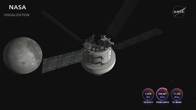「アルテミス計画」宇宙船　人類史上最も地球から遠い地点に到達　56年ぶり記録更新