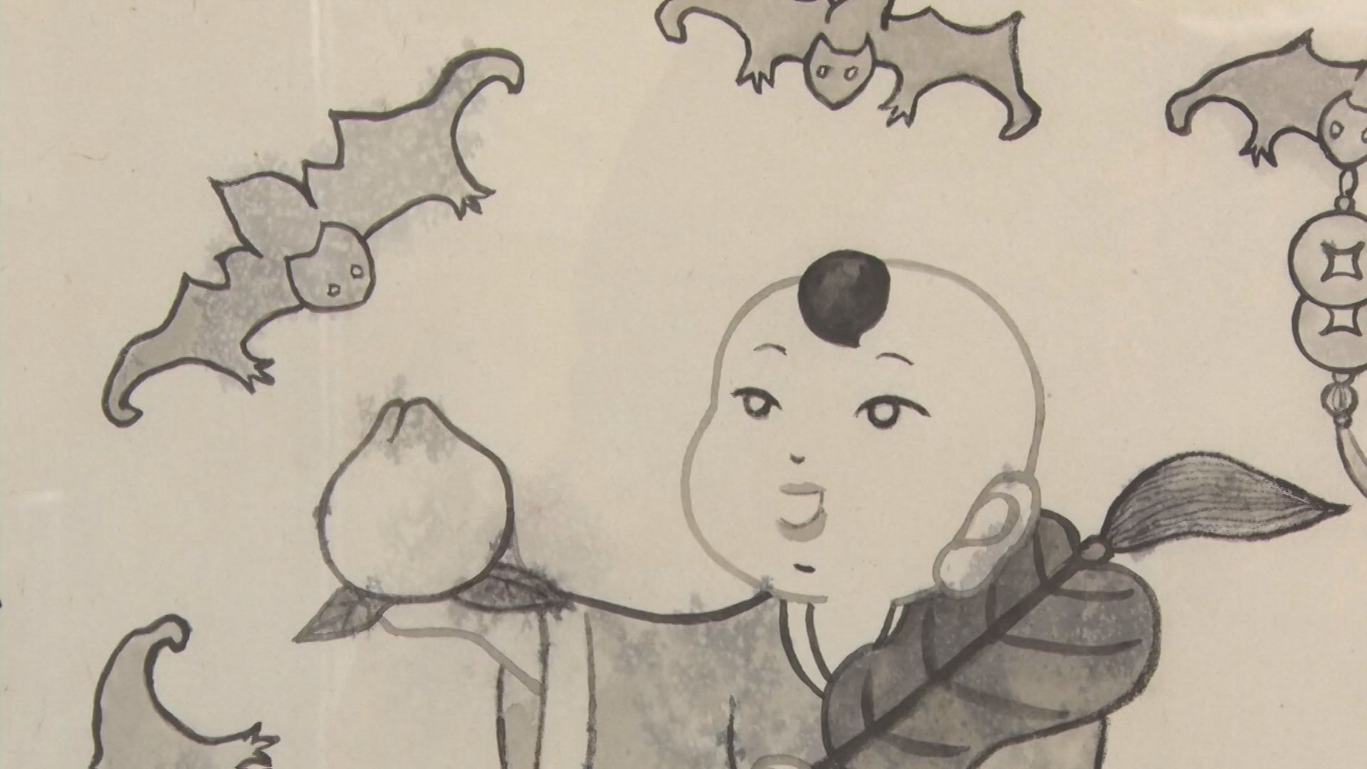 長寿がテーマ シーラカンスも 音羽キミ・米寿記念 石州和紙にかいた