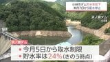 雨不足 小林市「浜ノ瀬ダム」で貯水率が大幅低下 水田への配水停止へ | MRTニュース | MRT宮崎放送