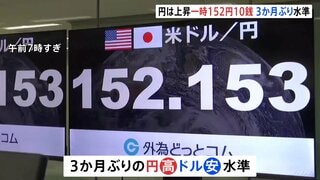 1ドル＝152円10銭台3か月ぶりの円高・ドル安水準　トランプ氏「ドルの価値素晴らしい」発言で| TBS CROSS DIG with Bloomberg