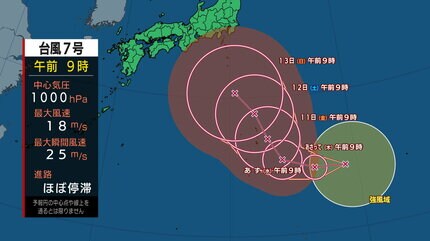 台風 台風情報】台風7号が発生 週末ごろ関東の南に北上の可能性 | TBS NEWS DIG