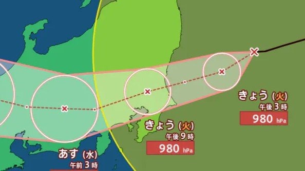 【台風情報】台風15号　11日午後には関東地方にかなり接近　夜には上陸のおそれ　12日は西日本まで達する見込み　台風13号、16号はどこへ？【進路予想・雨と風のシミュレーション】　|　山梨のニュース | ＵＴＹテレビ山梨