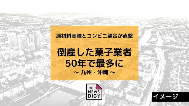倒産した菓子業者が50年で最多に 九州・沖縄で「千鳥屋本家」など17件 原材料高騰とコンビニ競合が直撃|TBS NEWS DIG