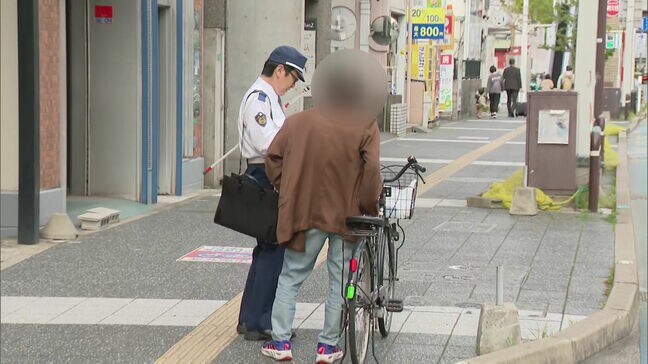 「自転車も車両」歩道を走る自転車に警察官が指導　”青切符制度”導入で　福岡県北九州市|TBS NEWS DIG