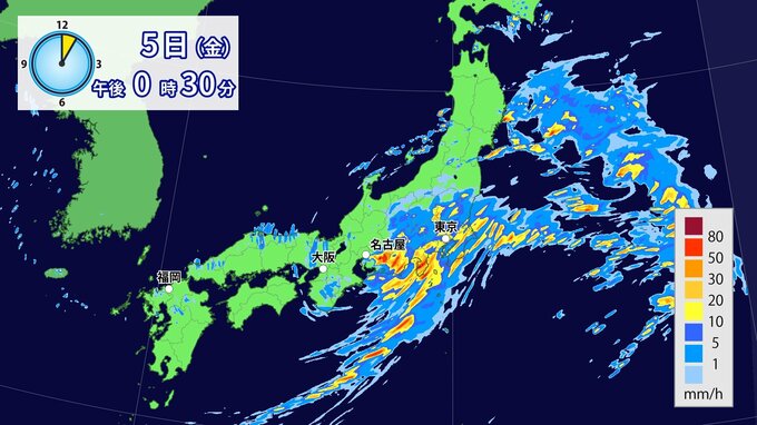 【台風15号】愛知では激しい雨…東海3県の雨のピークはあと2～3時間か  この先の進路は？最新の雨･風シミュレーション|TBS NEWS DIG