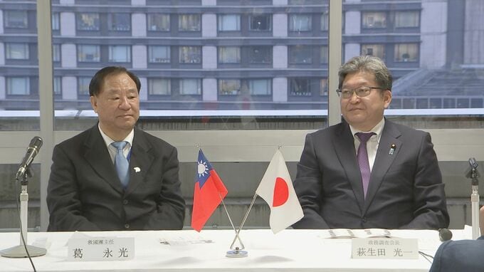 台湾若手議員らが自民党を表敬　東アジア情勢安定への協力で一致