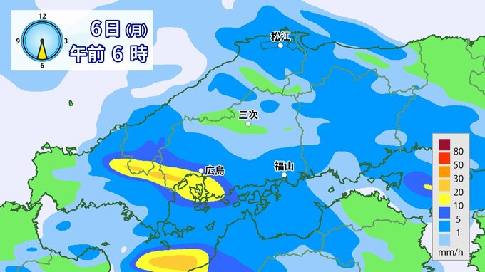 【警報級の大雨】災害の危険度上がる予想　7月5日（日）6日（月）に早期注意情報　梅雨前線が活発化　※雨と風のシミュレーション　広島県天気　|　RCC NEWS | 広島ニュース | RCC中国放送