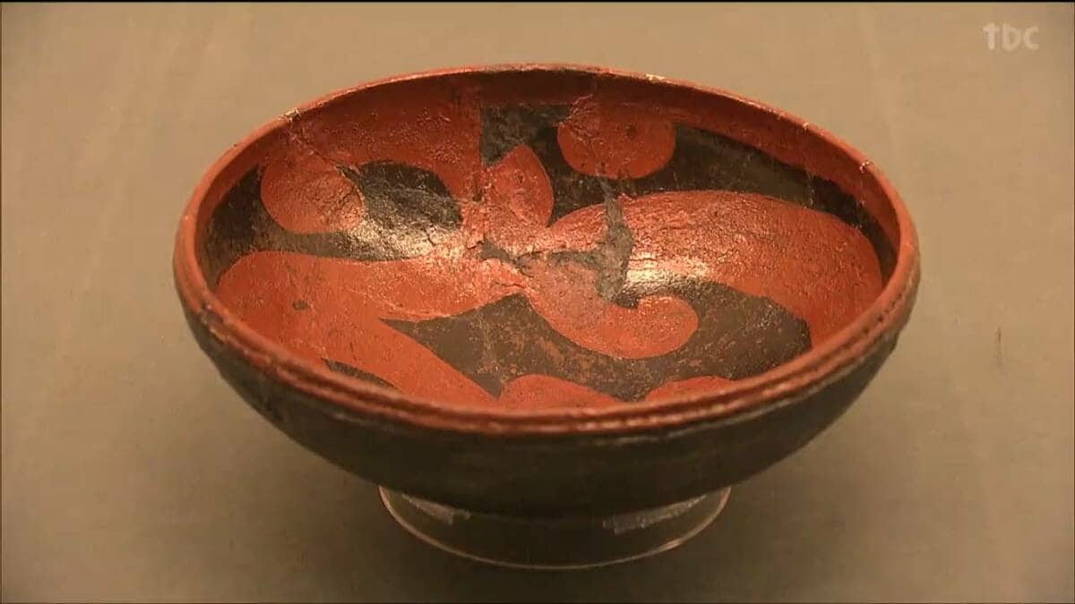 明治時代の漆器 慶應◇明治大正期 時代漆芸 根来塗すし鉢 朱吉野塗丸