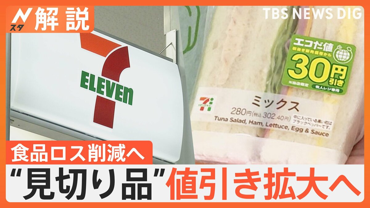 目印は「エコだ値」シール、セブン-イレブン“見切り品”値引き拡大へ 食品ロス削減へ…客「貢献できて嬉しい」【Nスタ解説】 | TBS NEWS DIG