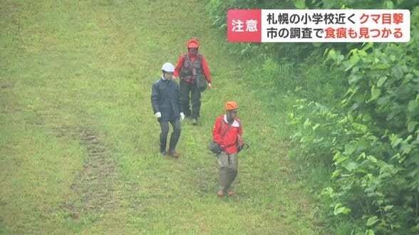 「テニスコート奥に1.2mのクマ」付近でフキを食べた痕跡見つかる 近くの小学校では保護者が迎えに来るなどして警戒 札幌市中央区盤渓 | 北海道のニュース|HBC北海道放送