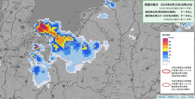【大雨情報】北陸で非常に激しい雨のおそれ 富山県は1時間に50ミリ予測 土砂災害や河川増水に警戒【雨と風のシミュレーション】|TBS NEWS DIG