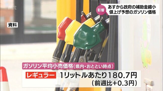 ガソリン価格値上がり あすから補助金縮小 家計への影響を心配する声|TBS NEWS DIG