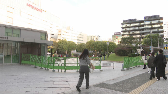 今年のハロウィーンも警固公園は封鎖　柵を設置　29日からは「一人一花オータムフェス」も開催　29日～来月2日まで午後5時以降の公園への立ち入りを禁止に|TBS NEWS DIG