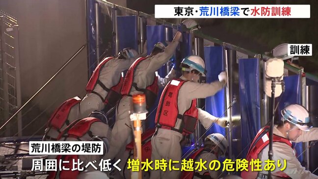 川の氾濫を想定した水防訓練　大雨シーズン前に　東京・葛飾区　京成本線荒川橋梁|TBS NEWS DIG
