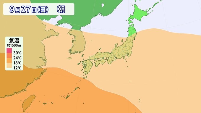 西日本で9月27日頃から「この時期としては10年に一度程度しか起きないような著しい高温」　気象庁が「早期天候情報」発表【近畿･中国･四国･九州･奄美･沖縄】（21日午後）|TBS NEWS DIG