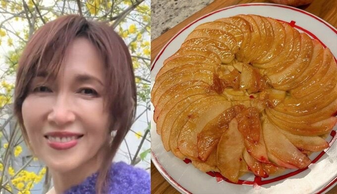 【工藤静香】　お手製スイーツを披露　「大きめのりんご1つでこれができます！」|TBS NEWS DIG