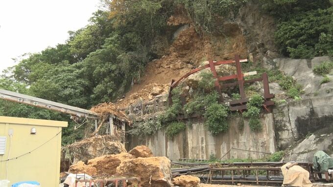 鉄骨も折り曲げる巨大な落石が会社敷地内に… 梅雨末期の大雨　各地で土砂崩れなど被害|TBS NEWS DIG