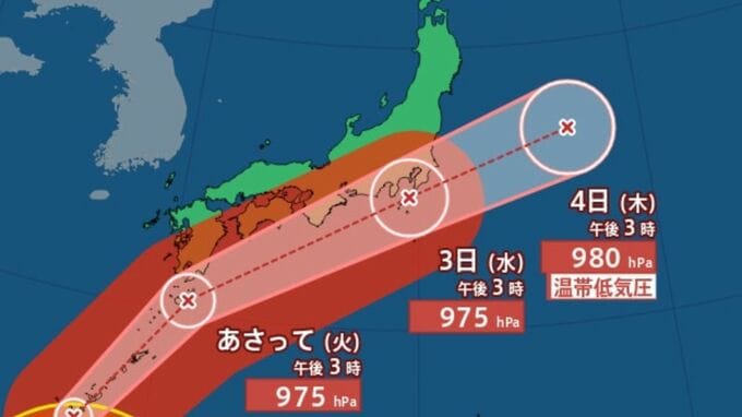 【台風6号（チャンミー）最新進路】３日頃にかけて西日本から東日本でも警報級の大雨の可能性　5日（金）までの雨風シミュレーション【気象庁 台風情報 31日午後9時更新】|TBS NEWS DIG