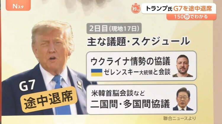 できるだけ早く戻らなければならない」トランプ氏、G7を途中退席 2日目
