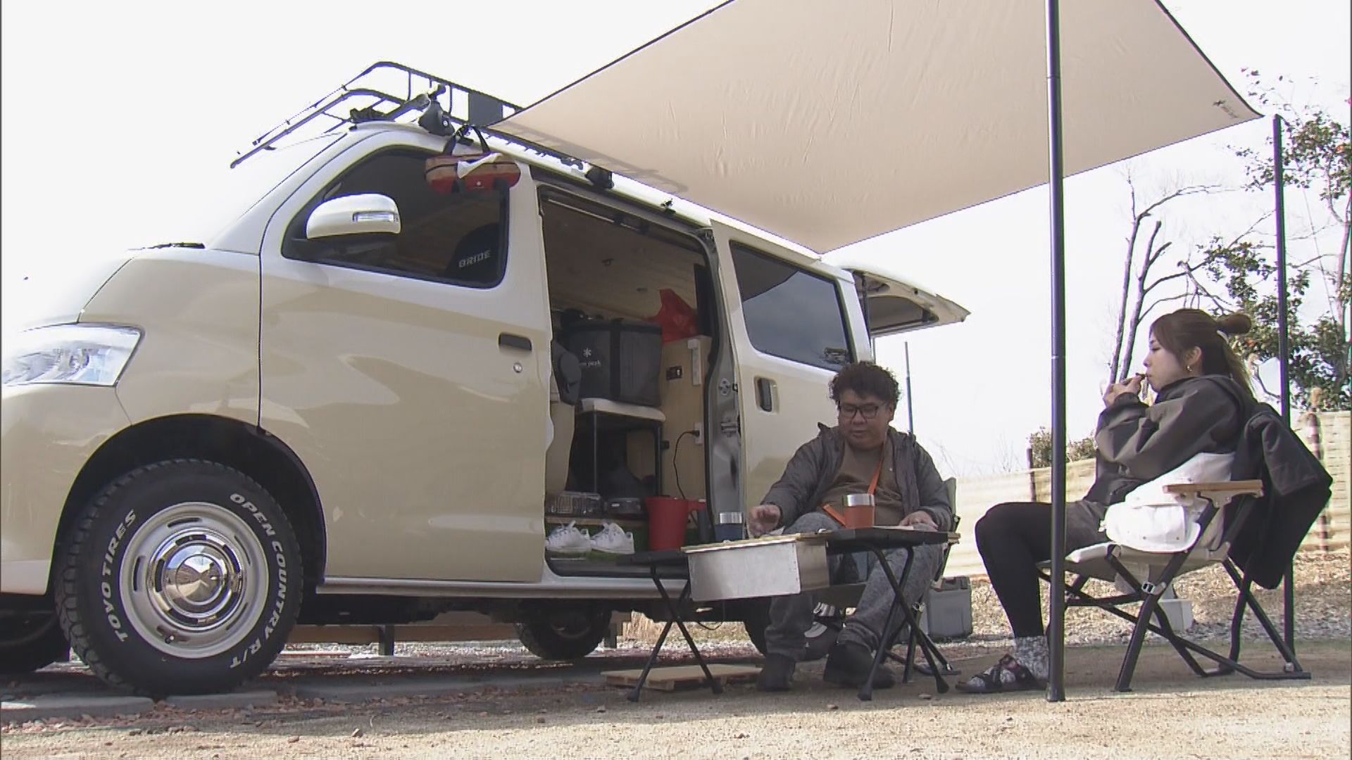 春休みはキャンピングカーで楽しく　三重県多気町のＲＶパークにぎわう