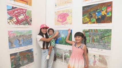 高山辰雄賞ジュニア美術展」園児から高校生が描いた絵画1012点展示