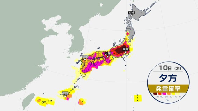【大雨と雷及び突風に関する全般気象情報】東北地方と関東甲信地方はあす(10日)夜遅くにかけて土砂災害などに警戒　東京・栃木・群馬・埼玉・茨城・千葉・神奈川・長野・山梨・青森・秋田・岩手・山形・宮城・福島の天気 気象庁の発表|TBS NEWS DIG