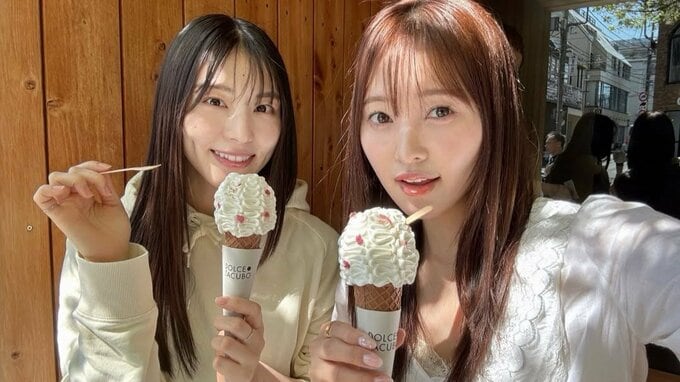 【 兒玉遥 】「いおりんとお花見」相楽伊織と2ショット〝空気が軽く感じるのは私だけ？〟期待あふれる　「語り尽くした」と返信も|TBS NEWS DIG